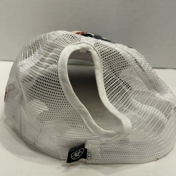 Ariat by Ponyflo Patriotic Americana Mesh Back Ponytail Baseball Hat - Picture 2 of 4